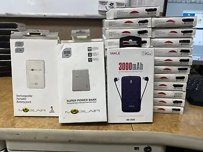 Multiple Vendor Power Bank Lot- 3000mAH-7000mAH Netural Color Designs • $205