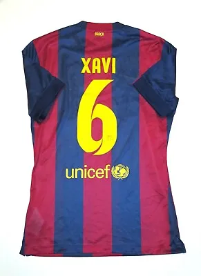 2014-2015 Nike FC Barcelona Xavi Authentic Shirt Kit Jersey Match Player Issue • $549.99