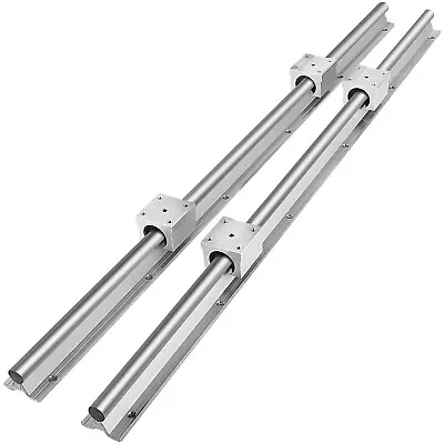 VEVOR Linear Rail SBR16-600mm 2 Linear Slide Guide With 4 SBR16UU Bearing Block • £24