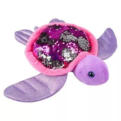 10  Sequinimals Sequin Sea Turtle Plush Stuffed Animal Reversible Hot Pink • $11.99