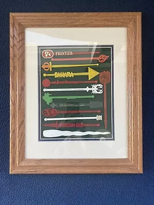 Vintage Collection Of Drink Swizzle / Stir Sticks - Matted And Framed • $16