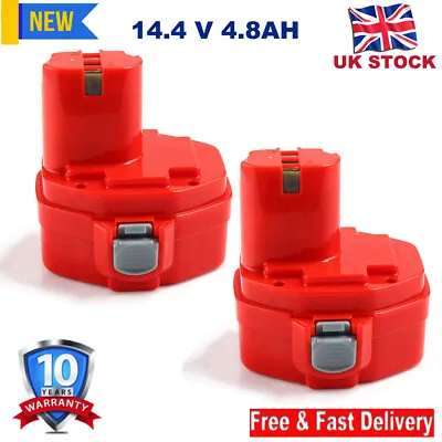 2x For Makita 4.8AH 14.4V Ni-MH Battery PA14 1420 1435 6236D 6280D 6333D+Charger • £12.89