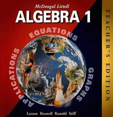 McDougal Littell Algebra 1 Teachers Edition - Hardcover By Ron Larson - GOOD • $26.27