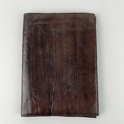 Vintage Eel Skin Bill Bi Fold Wallet Holds 6 Credit Cards Large • $15
