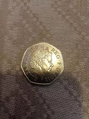 A 2012 Olympic 50 Pence Piece. - Archery. • £1