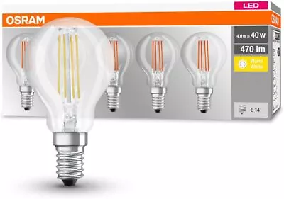 Osram LED Base Classic P Lamp Socket: E14 Warm White 2700K A19 Pack Of 5 • $9.85