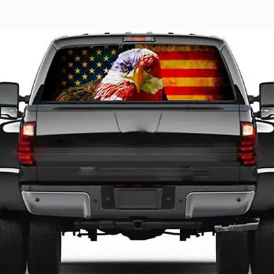 $18.80 • Buy American Flag Rear Window Graphic Decal Tint Print Sticker For Truck SUV