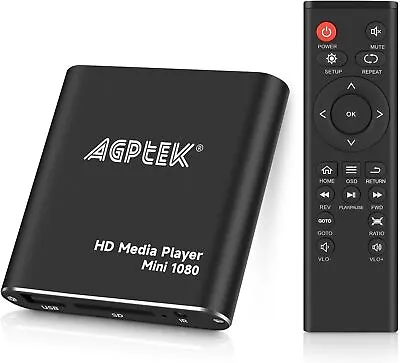 HD Media Player AGPtek Mini 1080p Full-HD Ultra HDMI Digital Player...  • £56.89