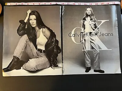 Kate Moss 2 Full-Page Vintage Calvin Klein Jeans  Ad 9  X 12  Each Page • £17.51