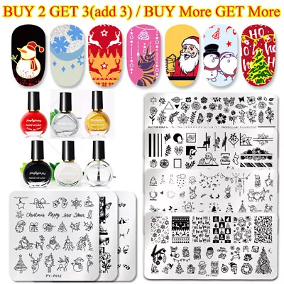 $4.99 • Buy Nail Art Stamp Stencil Stamping Image Template Plate Stamper /Scraper DIY Tools