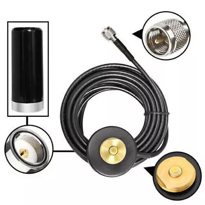 NMO+450-520mHZ Antenna Magnetic NMO Mount Base W/Mini-UHF Connector Mobile Radio • $23.99