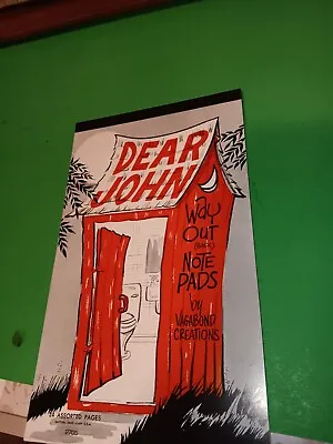 Vtg Vagabond Creations Dear John Way Out Notepad 23 Pages Funny Stationery • $10