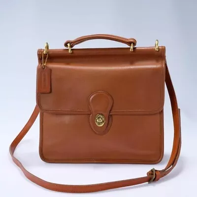 Coach Vintage 9927 Tan Willis Crossbody Shoulder Bag Satchel Top Handle Purse • $237.49