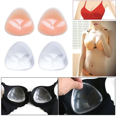 £5.39 • Buy Breast Enhancers Pads Silicone Gel Push Up Chicken Fillets Bra Bikini Inserts 