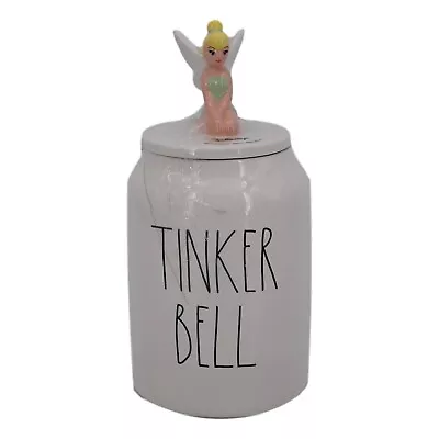 Rae Dunn Disney Tinker Bell Ceramic Cookie Jar Cannister With Lid Topper New • $46.99