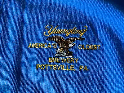 Vintage Yuengling Beer America’s Oldest Brewery Polo Shirt Blue XXL • $14.99