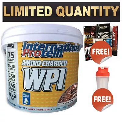 International Protein Amino Charged Wpi Whey Hydrolysed Isolate Free Shaker Samp • $84.90