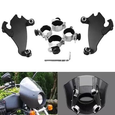 Headlight Windshield Fairing 39-41mm Fork Mount Clamps For Harley Sportster Dyna • $28.99