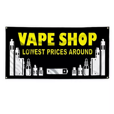 Vape Shop Lowest Prices Around Vinyl Banner Sign With Grommets • $45.99