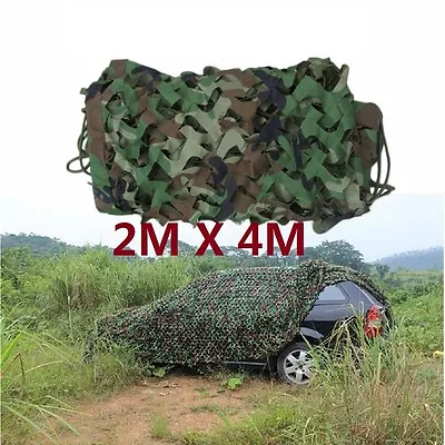 13x6.5FT Woodland Camouflage Netting Military Camo Hunting Cover String Backing • $20.90