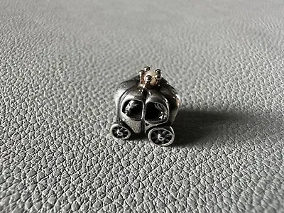 Genuine Pandora Two Tone Royal Carriage Pearl Charm ALE 925 #790598P • £26.50