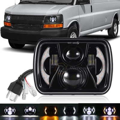 $34.99 • Buy For Chevy Express 1500 2500 3500 Astro Cargo Van 5x7 7x6 LED Headlight DRL DOT