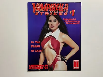 VAMPIRELLA STRIKES #1 Promo Comic Poster Foldout Harris Comics 1995 Horror • $32
