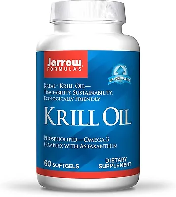 $21.99 • Buy Jarrow Formulas Krill Oil 600 MG Omega 3 Astaxanthin 60 Softgels Exp 11/2022