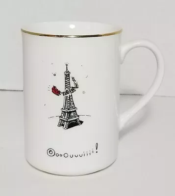 Merry Masterpieces Porcelain Mug Christmas Eiffel Tower Paris France • $11.63