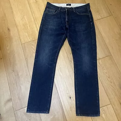 Mens Gant Spencer  Regular Straight Jeans W 34 L 32 Blue Denim Zip Fly • £29.99