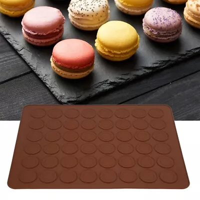 48 Holes Silicone Macaron Cake Pad Baking Tray Oven Non-Stick Mat Tools Diy AOS • $10.05