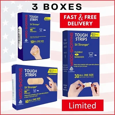 FLEXIBLE FABRIC BANDAID BANDAGES 1  X 3   STRIPS 100-3 Boxes • $11.99