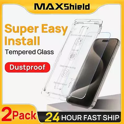 $9.95 • Buy Tempered Glass Screen Protector Full Cover F IPhone 15 14 Pro Max 13 12 11 Xs XR