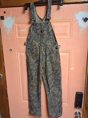 Vintage Mossy Oak USA YOUTH Canvas Overalls Size Medium  24 X 26 • $29.99