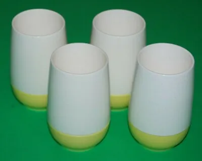 $10.79 • Buy Lot 4 Bopp-Decker Plastics Birmingham MI Yellow White Milk Juice Tumbler Glasses