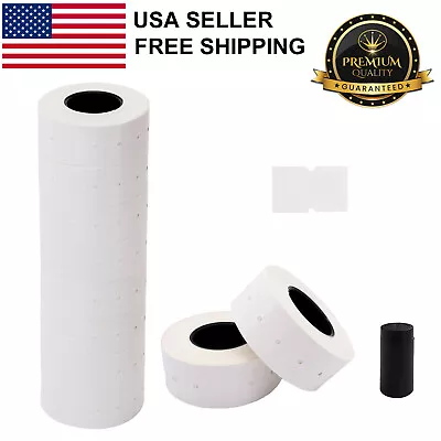 Motex White 1 Line 8000 Blank Price And Date Gun Labels W 1 Ink Roll MX-5500 • $26.99