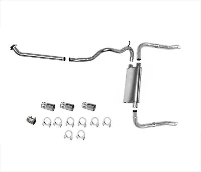 For GM 85-92 GM Camaro V6 Dynomax Muffler With WKR Pipes Dual Exhaust System • $354