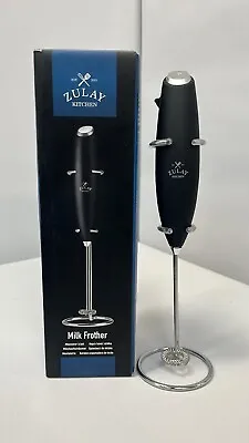 ZULAY Powerful Milk Frother Handheld Easy To Use Coffee Whisk Frother Black • £8.99
