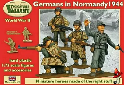Valiant 1/72 WWII German Infantry In Normandy 1944 VM004 1 X Sprue 17 Figures • £6.99