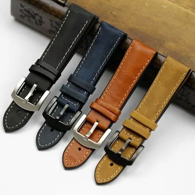 Genuine Leather Watchband For Tudor Oris U-boat Timex Pilot Watch Strap • $39.99