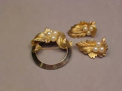 Vintage Sarah Coventry 'Endearing  (1965) Brooch & Earrings Set • $2.50