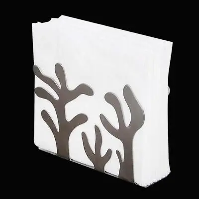 Napkin Bracket Dispenser Stainless Steel Tissue Holder Dining Table Paper Rack • £6.28