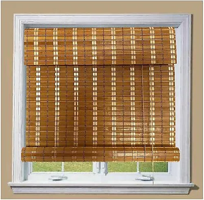 THY COLLECTIBLE Bamboo Roll Up Window Blind Sun Shade Light Filtering Roller... • $26.36