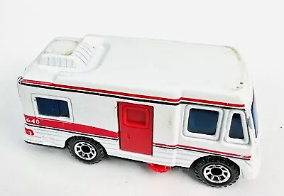 1998 Matchbox Mattel Truck Camper 1:70 Scale White With Red Trim Moving Door RV • $10