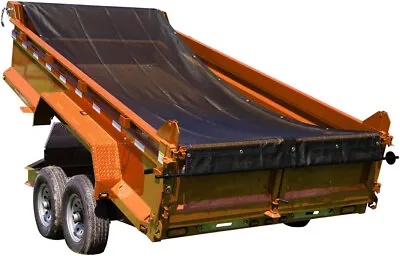 Heavy Duty Dump Trailer Truck Mesh Tarp Polyester Vinyl Coated Cover 7'6''x14' • $153