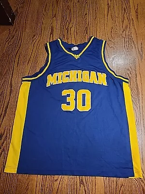 Footlocker Michigan Wolverines #30 NCAA Basketball Jersey Mens Size XL Blue • $31.14