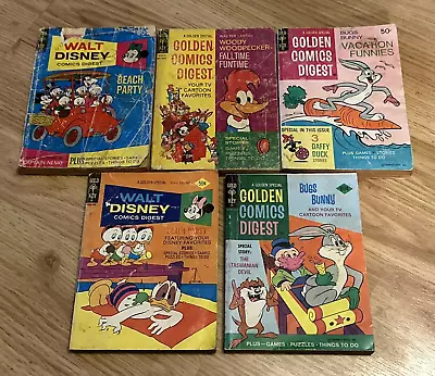 Gold Key Walt Disney Comics Digest - Lot Of 5 Mickey Donald Bugs Woody • $11.99