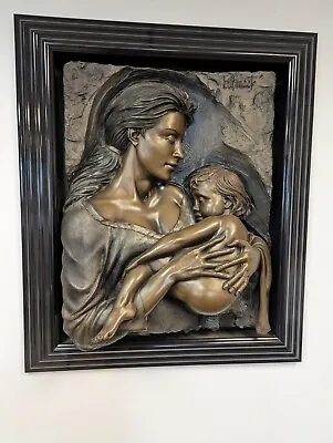 Bill Mack  Devotion  Mother & Child Frame Hand Signed Bronze Art #27 • $10000