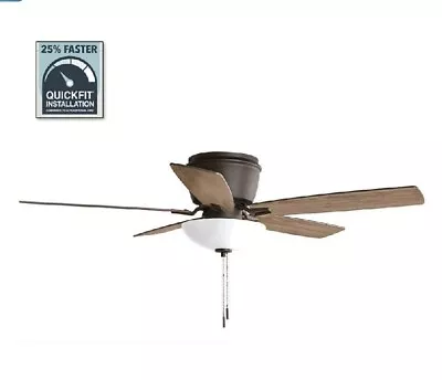 NEW! HAMPTON BAY Melrose 52 In. Indoor LED Hugger Bronze Dry Rated Ceiling Fan • $68.99