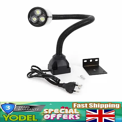 Industrial Flexible LED Work Light CNC Lathe Machine Working Lamp & Fixed Base • £22.02